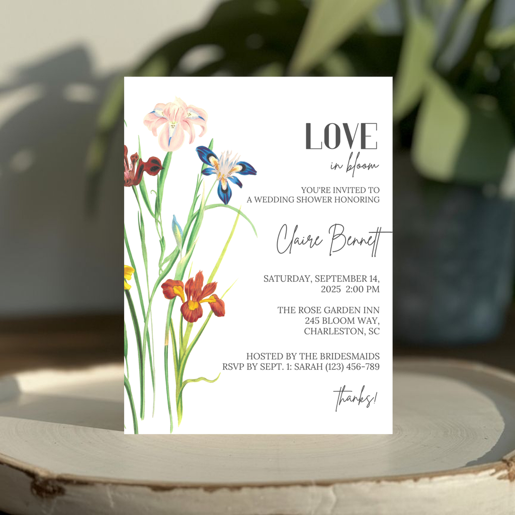 Iris Bridal Shower Invitation