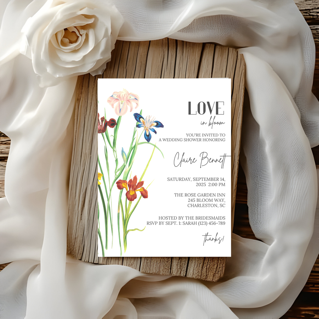 Iris Bridal Shower Invitation