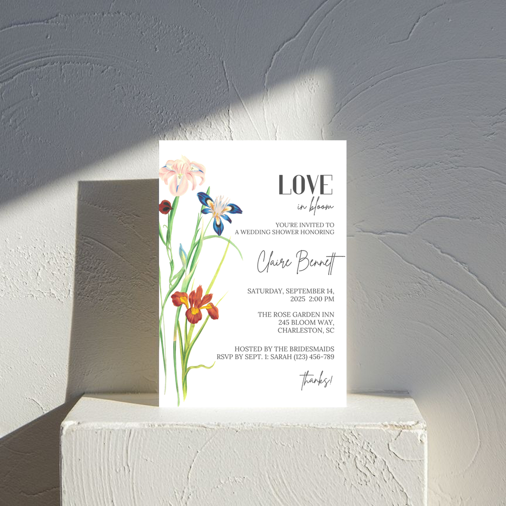 Iris Bridal Shower Invitation