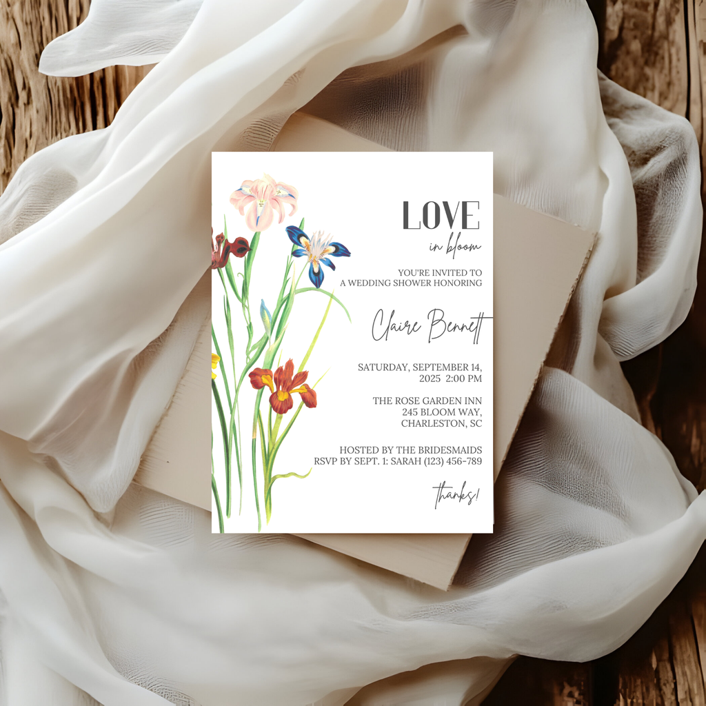 Iris Bridal Shower Invitation