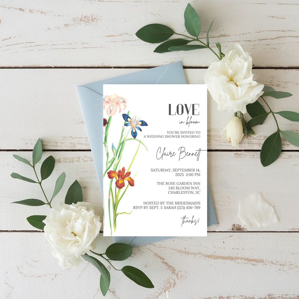 Iris Bridal Shower Invitation