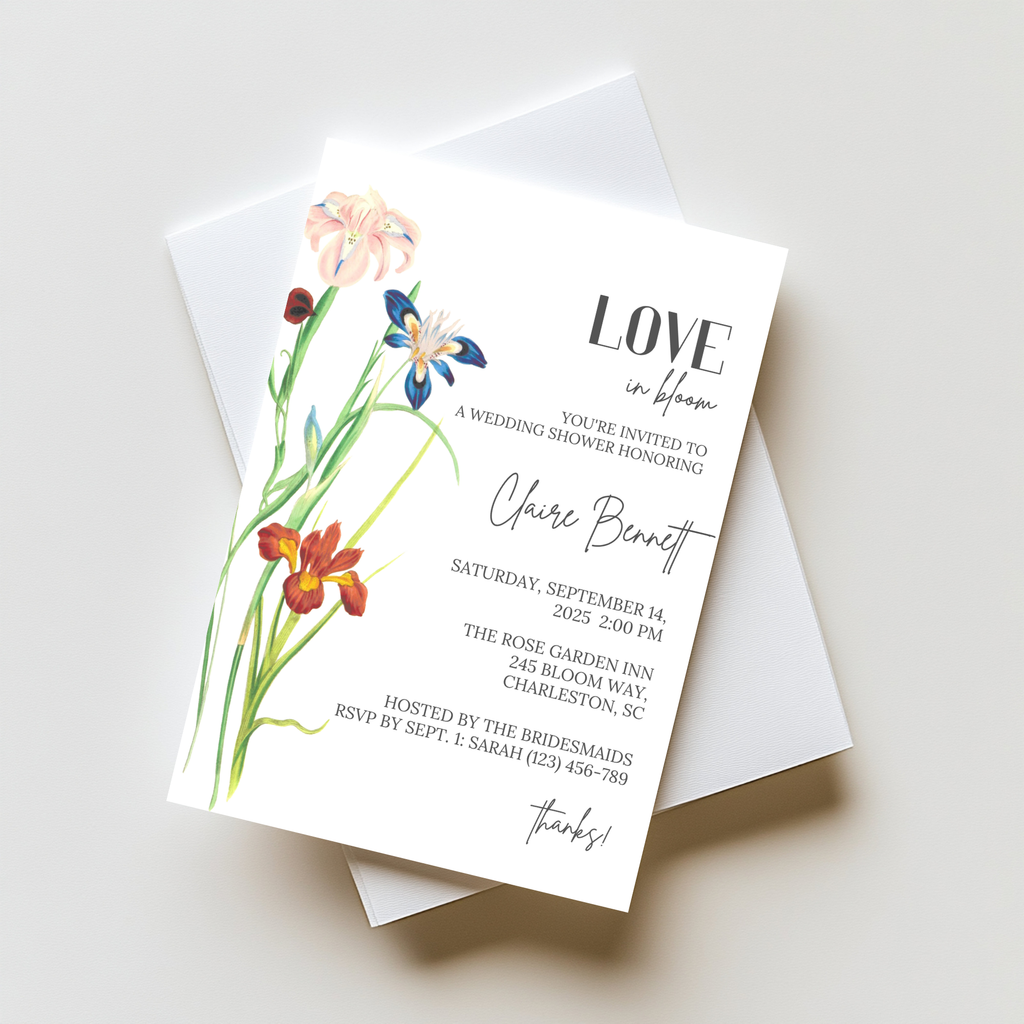 Iris Bridal Shower Invitation